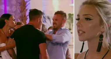 Love Island stars Eden Dally and Grant Crapp fight onscreen in a heated punch up