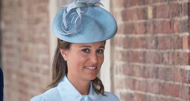 Pregnant Pippa Middleton shows off her baby bump in blue