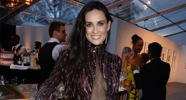 Demi Moore shows off her greying locks at Chelsea Flower Show