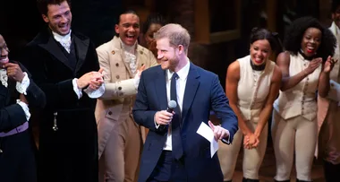 Prince Harry briefly sings on stage at ‘Hamilton’