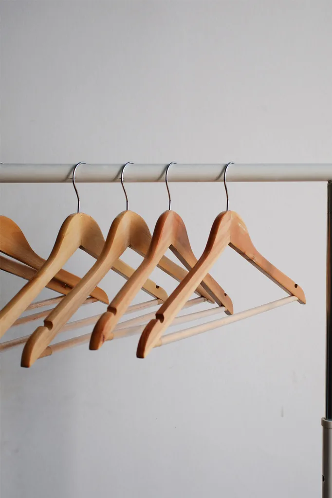 Wooden clothes hangers