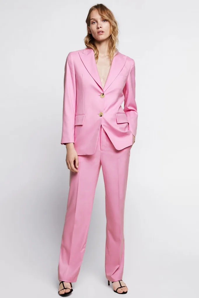 Pink women's suit