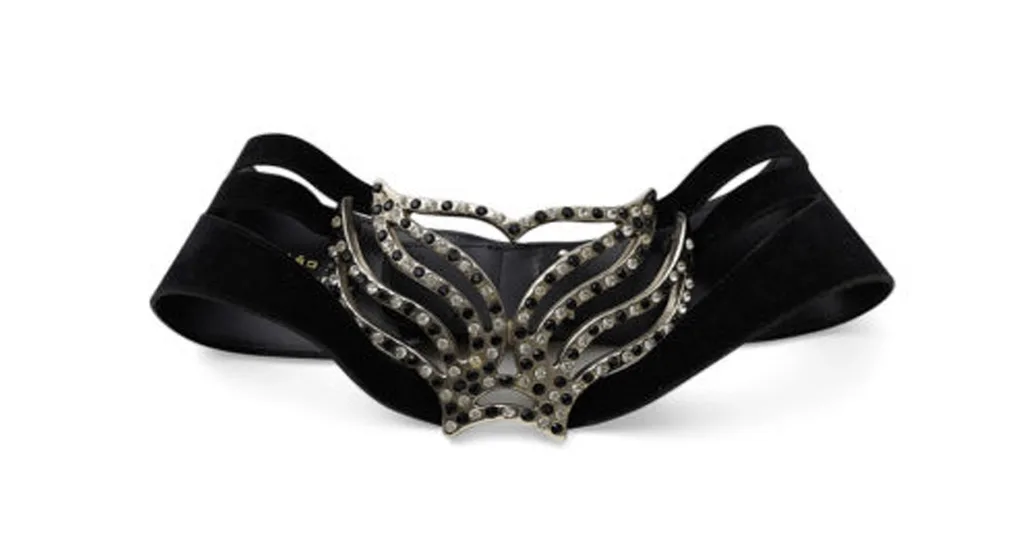 Black suede statement belt