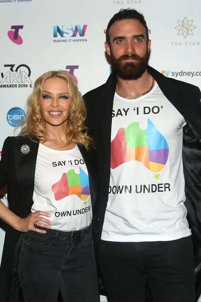 Kylie and Joshua at the 2016 ARIAs