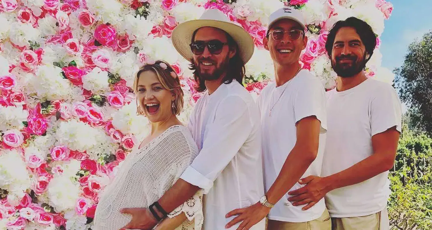 Kate Hudson’s backyard baby shower with boyfriend Danny Fujikawa was a floral fantasy