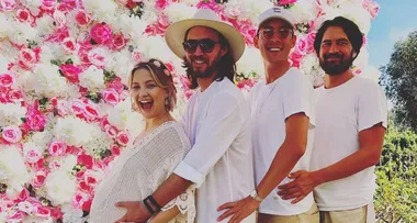 Kate Hudson’s backyard baby shower with boyfriend Danny Fujikawa was a floral fantasy