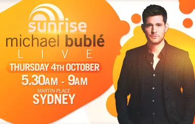 Michael Bublé announces free Australian concert on Sunrise