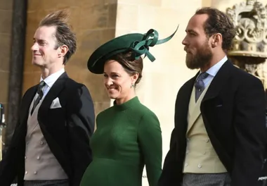 Oh baby! Pippa Middleton shows off her huge baby bump at Princess Eugenie’s wedding