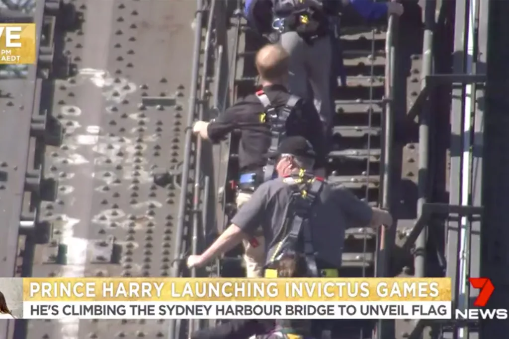 prince harry bridge climb