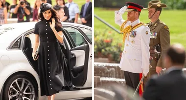 Harry and Meghan look smart in Sydney