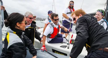 Prince Harry Gets Protective of Pregnant Meghan Markle When an American Sailor Gives Bear Hugs
