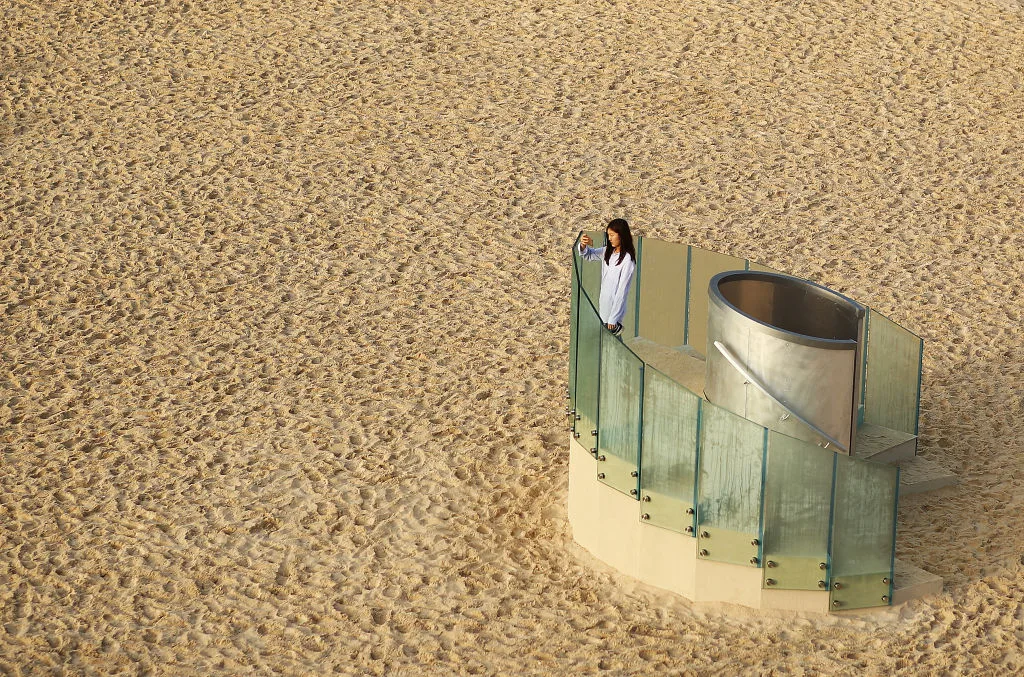 A general view of Sculpture By The Sea at Tamarama Beach