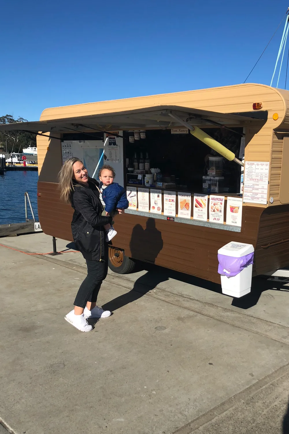 The coffee van on the drive out to Freycinet Lodge