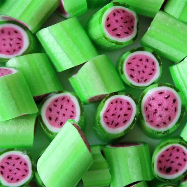 Watermelon rock candy