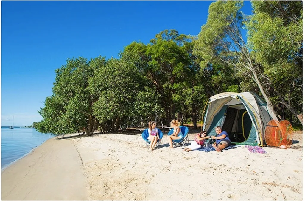Camping with the locals at Straddie