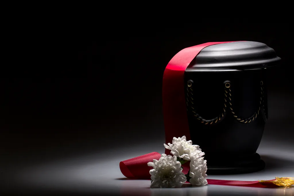 Ashes in an urn