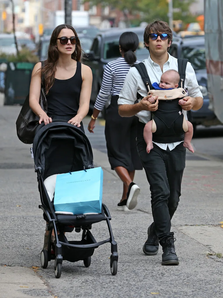 Keira and husband James Righton with baby Edie