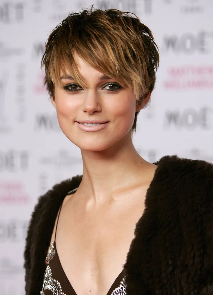 Keira sporting a pixie cut circa 2005