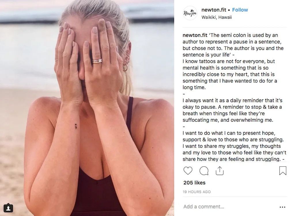 Over 1 million people have semi colon tattoos