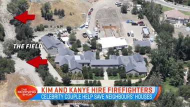 Kim Kardashian and Kanye West help fire-affected neighbours