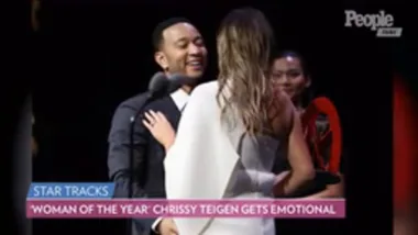 Glamour ‘Woman of the Year’ Chrissy Teigen Gets Emotional on Stage and Thanks ‘Trophy Husband’ John Legend