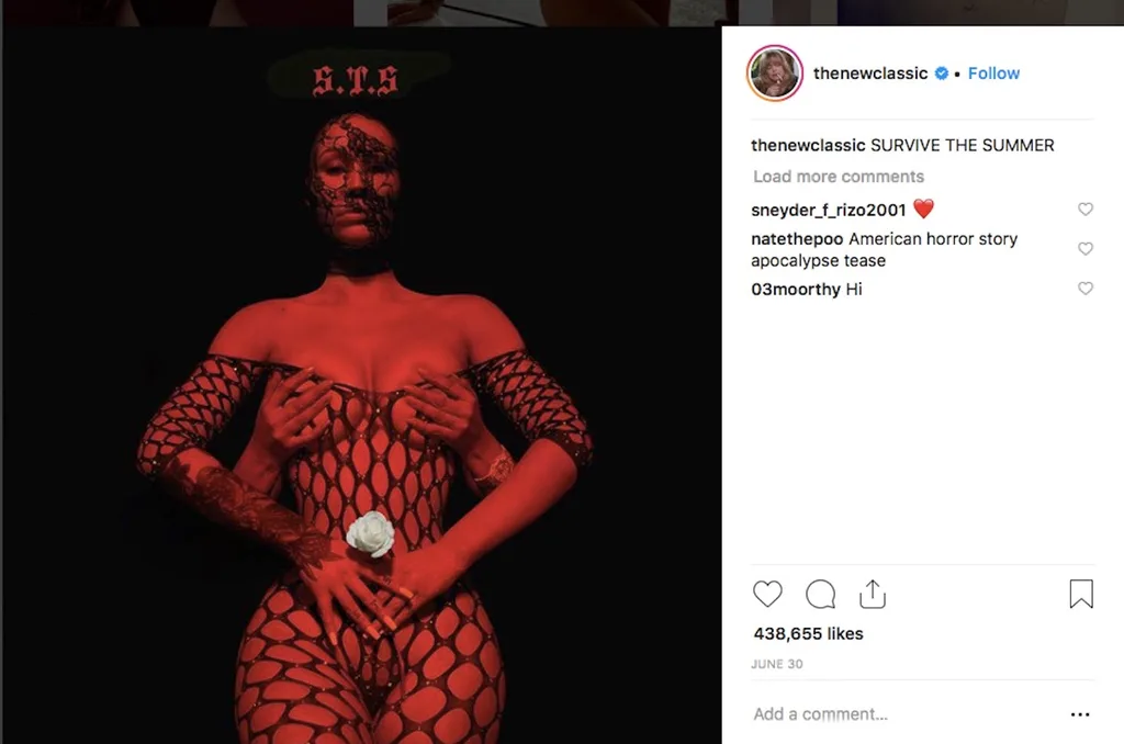 Iggy Azalea in fishnet body suit