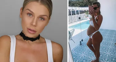 Skye Wheatley shows off her growing baby bump