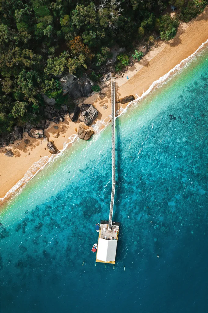 Orpheus Island view from the helicopter