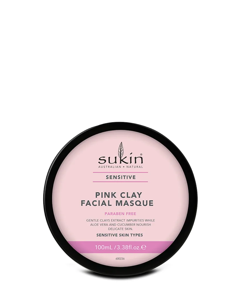 Pink clay mask