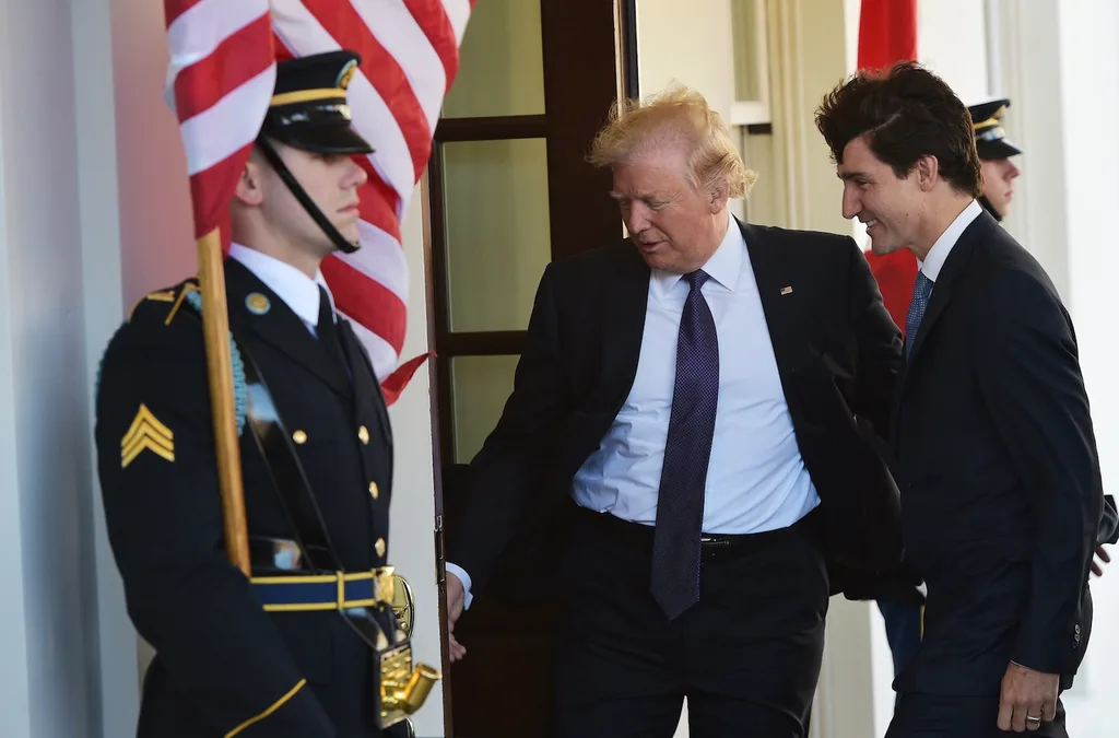 President Trump with President Trudeau