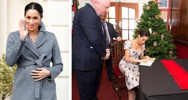 Meghan Markle shows off her baby bump at Brinsworth House one last time before Christmas