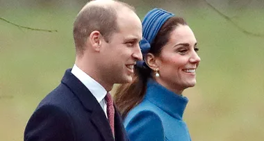 Kate Middleton beautiful in blue as she steps out with William and the Queen