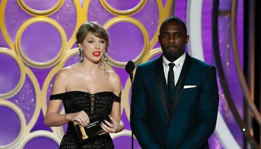 Taylor Swift just made a surprise appearance at the Golden Globes