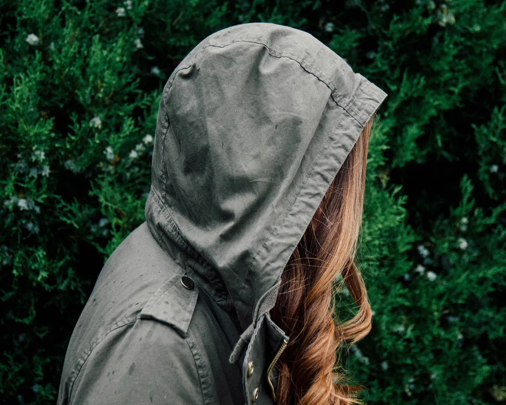 hooded woman