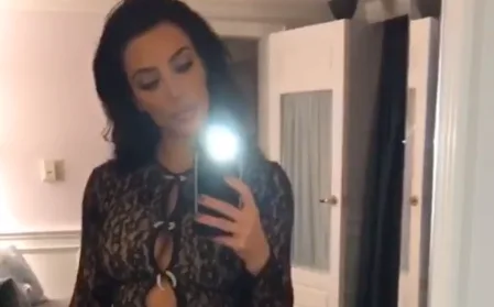 Kim Kardashian wears sexy lace bodysuit at John Legend's 40th birthday | WHO