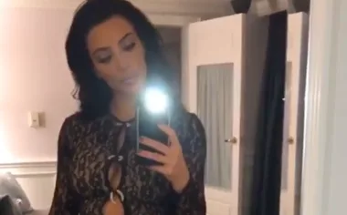 Kim Kardashian attends John Legend’s 40th birthday in sexy lace dress