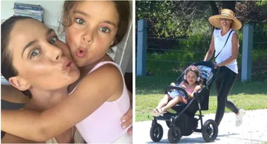 Ex Home & Away star Jodi Gordon takes 4-year-old daughter for a stroll