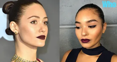 Emmy Rosum’s bold lip at the Critics’ Choice Awards