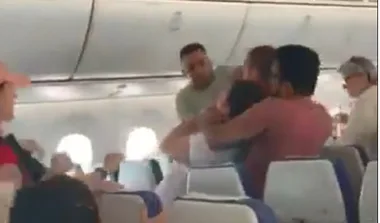 WATCH: Terror as man ‘goes berserk’ on packed QLD flight