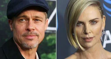 There is footage of Brad Pitt with Charlize Theron