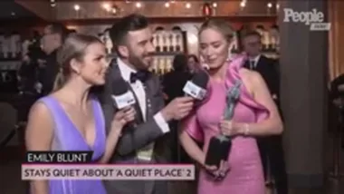Emily Blunt Keeps Quiet About ‘A Quiet Place’ 2 at the SAG Awards
