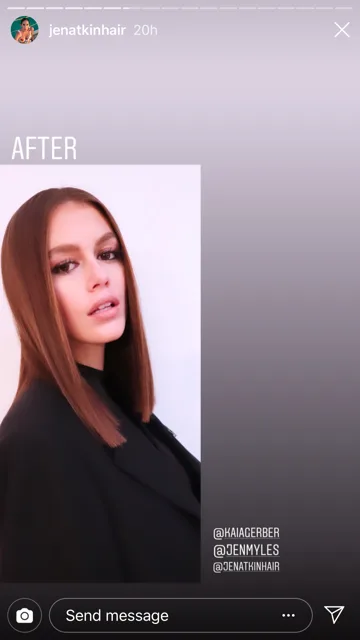 Kaia Gerber hair