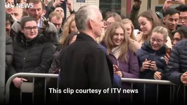 Camilla freaked out by fan hug