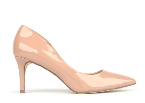patent nude pumps