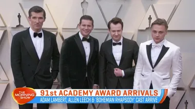 WATCH: ‘Bohemian Rhapsody’ cast, Adam Lambert, Allen Leech and more arrive at the Oscars