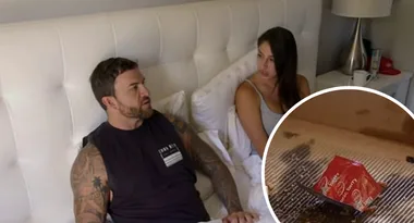 Married At First Sight shows an open condom wrapper in a filthy pizza box