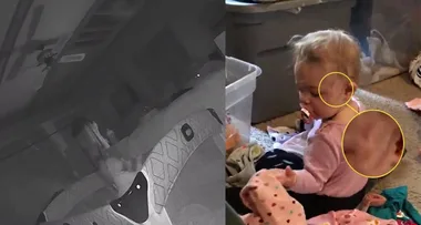 Shock video: Couple catch ghost on cradle cam after their baby is attacked