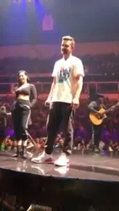 Justin Timberlake’s reaction to a fan using his name as safe word