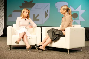 Gwyneth Paltrow on stage being interviewed