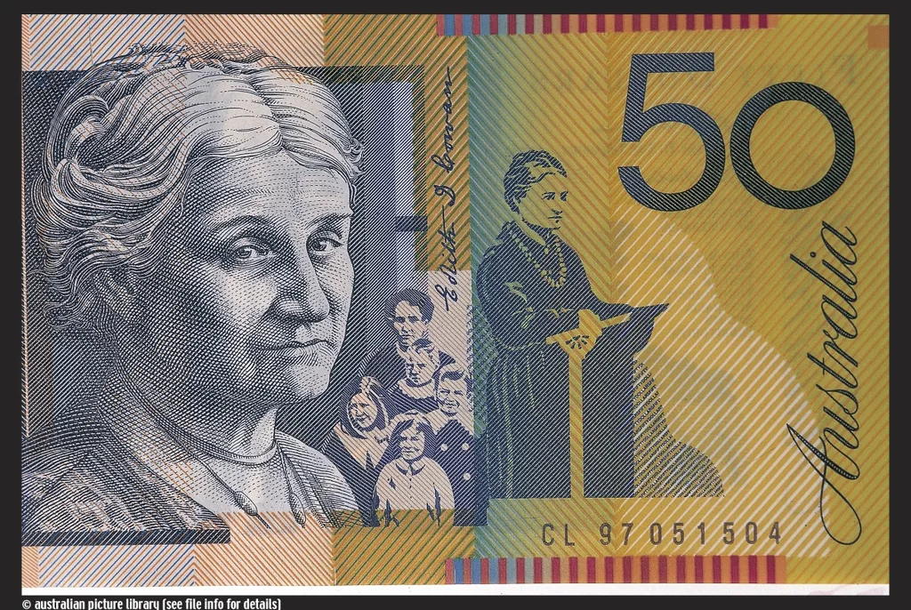 Edith Cowan on a $50 Australian note